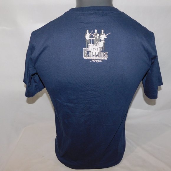 Unfledged Mens M Blue THE KILLERS World Destruction Tour T Shirt Political Humor - Picture 6 of 7